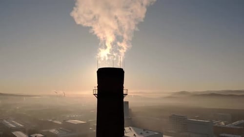 Factory Pipe Polluting Air Environmental Problems