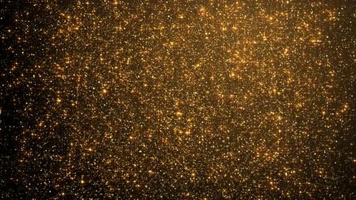 Golden Glittering Particles Background Animation Loop