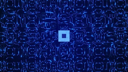 Prozessorschaltungen und elektronisch Komponenten CPU-Datenfluss in einem Motherboard in PC-Hardware.
