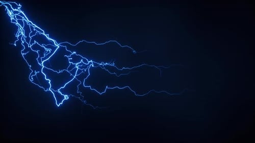 Blauer Blitz mit dunklem Hintergrund