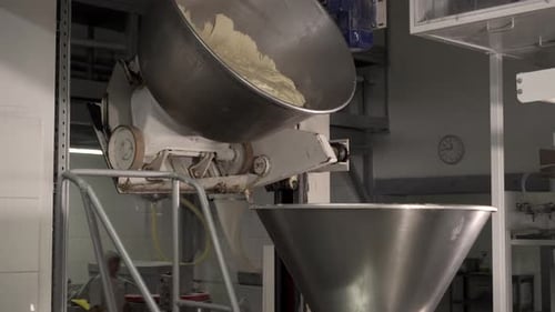 Making a Loaf of Bread in the Bakery. Loaf of Bread on the Production Line in the Baking Industry