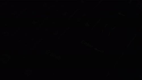 Closeup Keyboard Buttons in a Dark Room