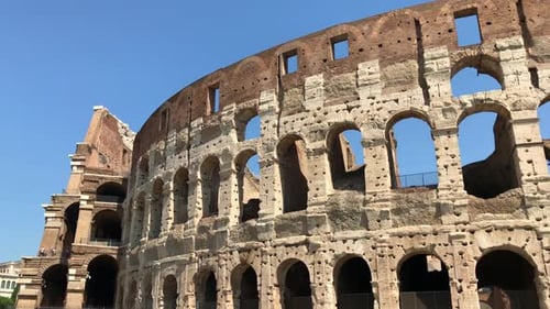 Close Up View of Famous Colosseum in Italy
