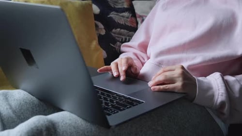 businessman hands type on laptop keyboard business 4K Hands touch typing