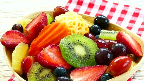 A lot of mixed fruit healthy food