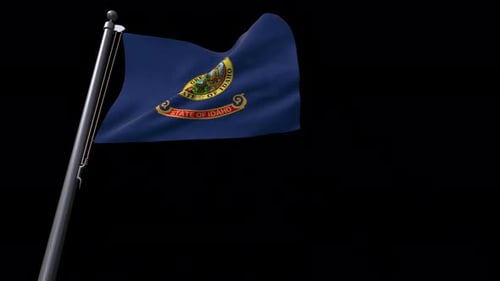 Idaho State Flag Waving Animation