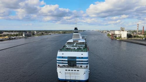 Cruise ship on the river