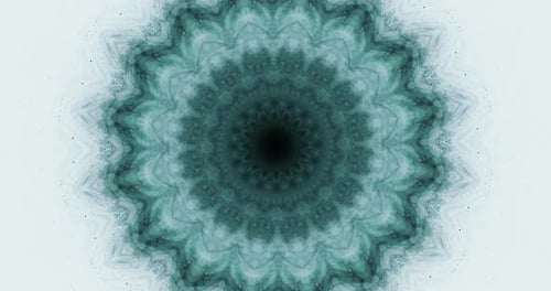 Dynamic Cyan Green Abstract Kaleidoscope Loop Background