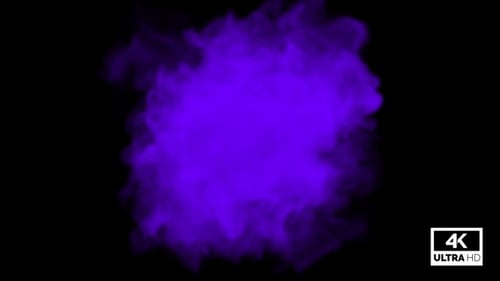 Purple Smoke Cloud Fluid Element Reveal Transition