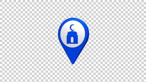 Moschee-Karte Pin-Standortsymbol