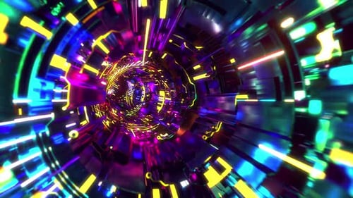 Cyberpunk Tunnel Infinite Loop
