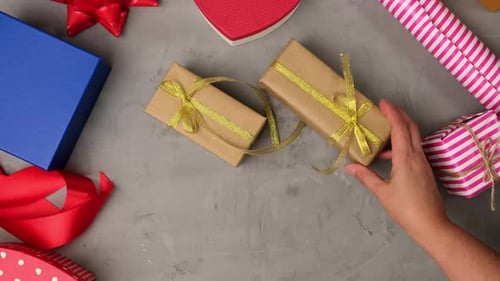 Gift Giving Event with Beautiful Presents