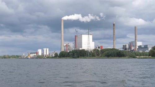 Usina elétrica a carvão Amercentrale em Geertruidenberg, Holanda