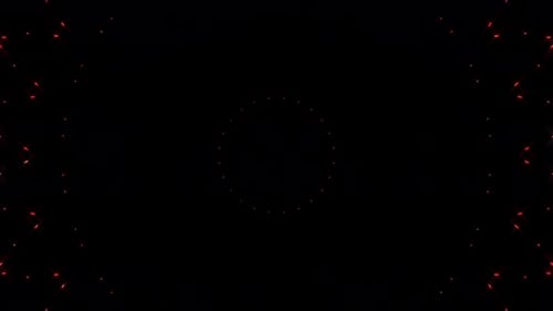 animated round shape of multicolor flashing lights, on a black background