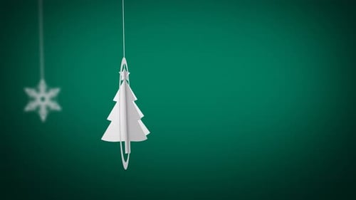 Minimalist Rotating Christmas Tree Ornament