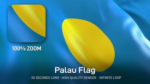 Realistic Fabric Waving Flag Animated Background Loop