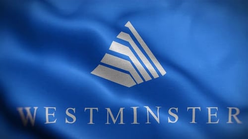 Corporate Flag Logo and Text Reveal