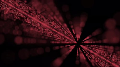Dynamic Red Particle Grid Data Network Background Loop