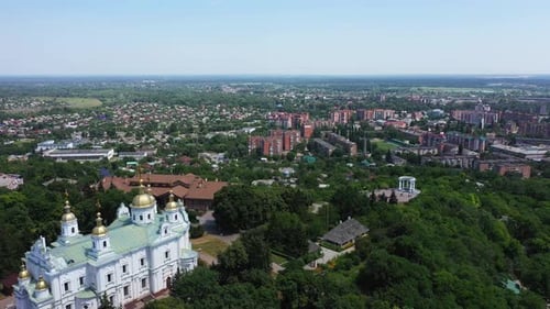 Beau paysage de la ville de Poltava, Ukraine