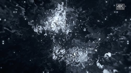 Artistic Abstract Dark Liquid Background with Shimmering Particles