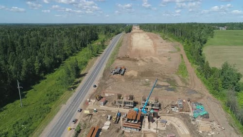 Highway Construction Aerial View
