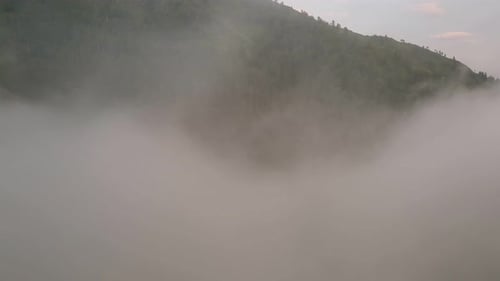 Mountain Ranges Through the Morning Fog
