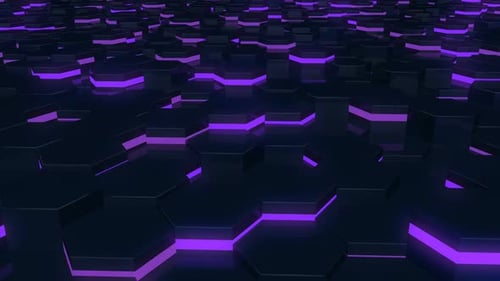 Abstract Hexagonal Glowing Background