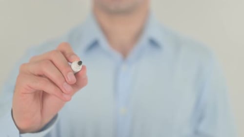 Writing "Monday" on Clear Screen with Marker