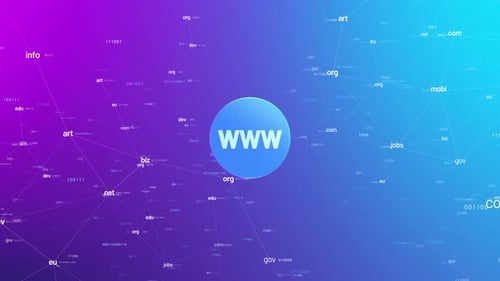 Интернет-анимация домена www 4K