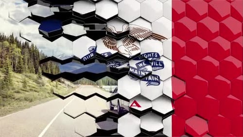 Dynamic Hexagon Grid Shatter Reveal Transition