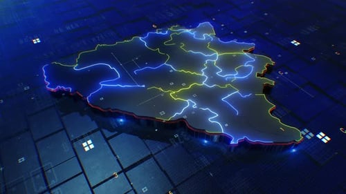 Karte von Bosnien und Herzegowina 4k