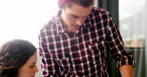 Creative Team Collaboration at a Bright Office