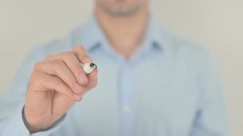 Writing Global on Transparent Surface with Black Marker