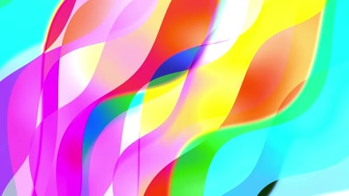 Colorful Abstract Flowing Wave Shapes Background Animation