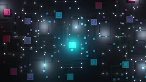 Colorful Circuit Board Loop