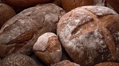 Freshly Baked Natural Bread is on the Kitchen Table