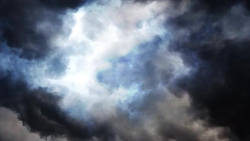 Dramatic Ominous Clouds Moving Across the Dark Sky