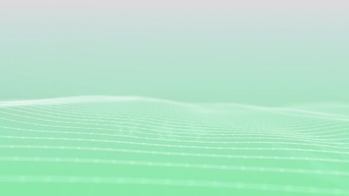 Abstract Digital Wave Grid of Connecting Points Animation Loop