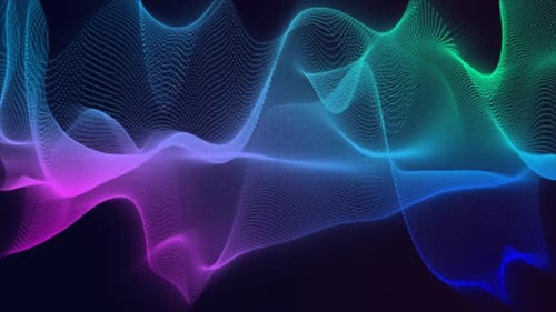 Vibrant Abstract Particle Wave Motion Background Loop