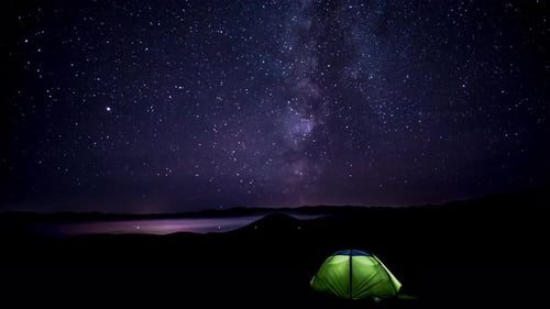 Le mouvement des étoiles dans le ciel nocturne