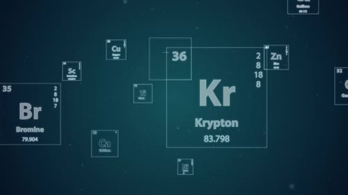 Futuristic Digital Periodic Table Elements Seamless Background
