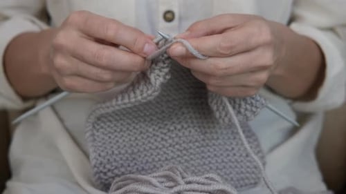 Strickzeit zu Hause.