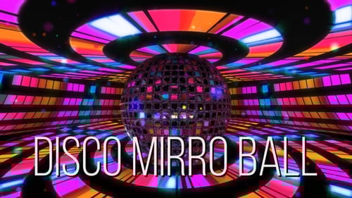 Retro Disco Ball Party Lights Seamless Looping Background