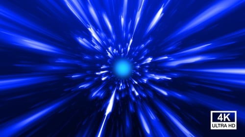 Blue Futuristic Light Speed Tunnel Background