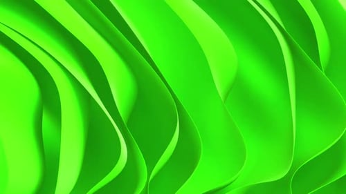 Wavy Green Shapes Background
