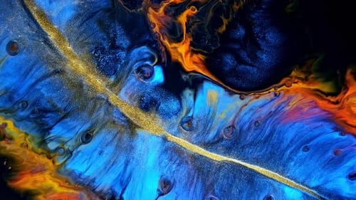 Vivid Colorful Acrylic Paint Drop Motion Texture Background for Abstract Concept