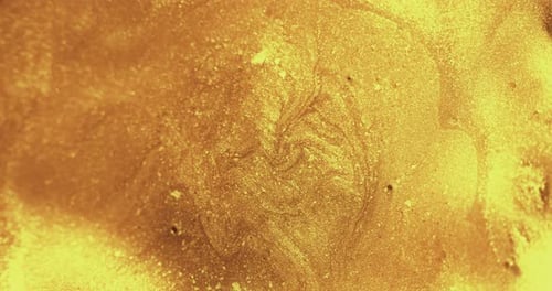 Glitter Fluid Wet Ink Texture Golden Paint Flow