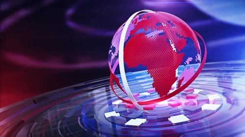 Digitale Weltkarte Nachrichten-Hintergrund R48