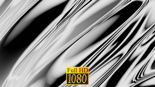 Monochrome Abstract Fluid Waves Background Animation