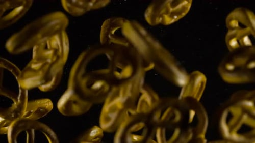 With Salt Pretzels Thrown Up